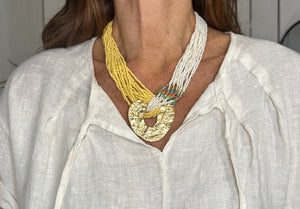 ST Beaded Gold Loop Necklace