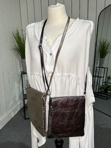 Metallic Messenger Bag