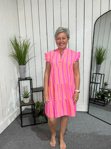 Short Candy Stripe Dress
