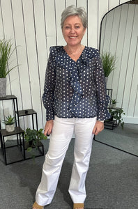 Ruffle Spot Blouse