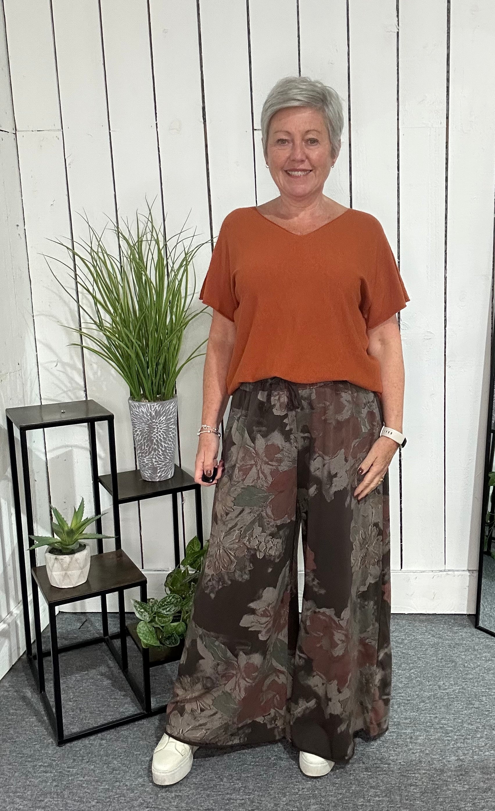 Floral Wide Leg Joggers