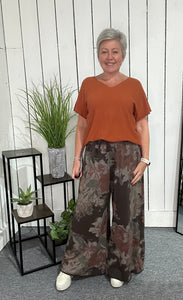 Floral Wide Leg Joggers