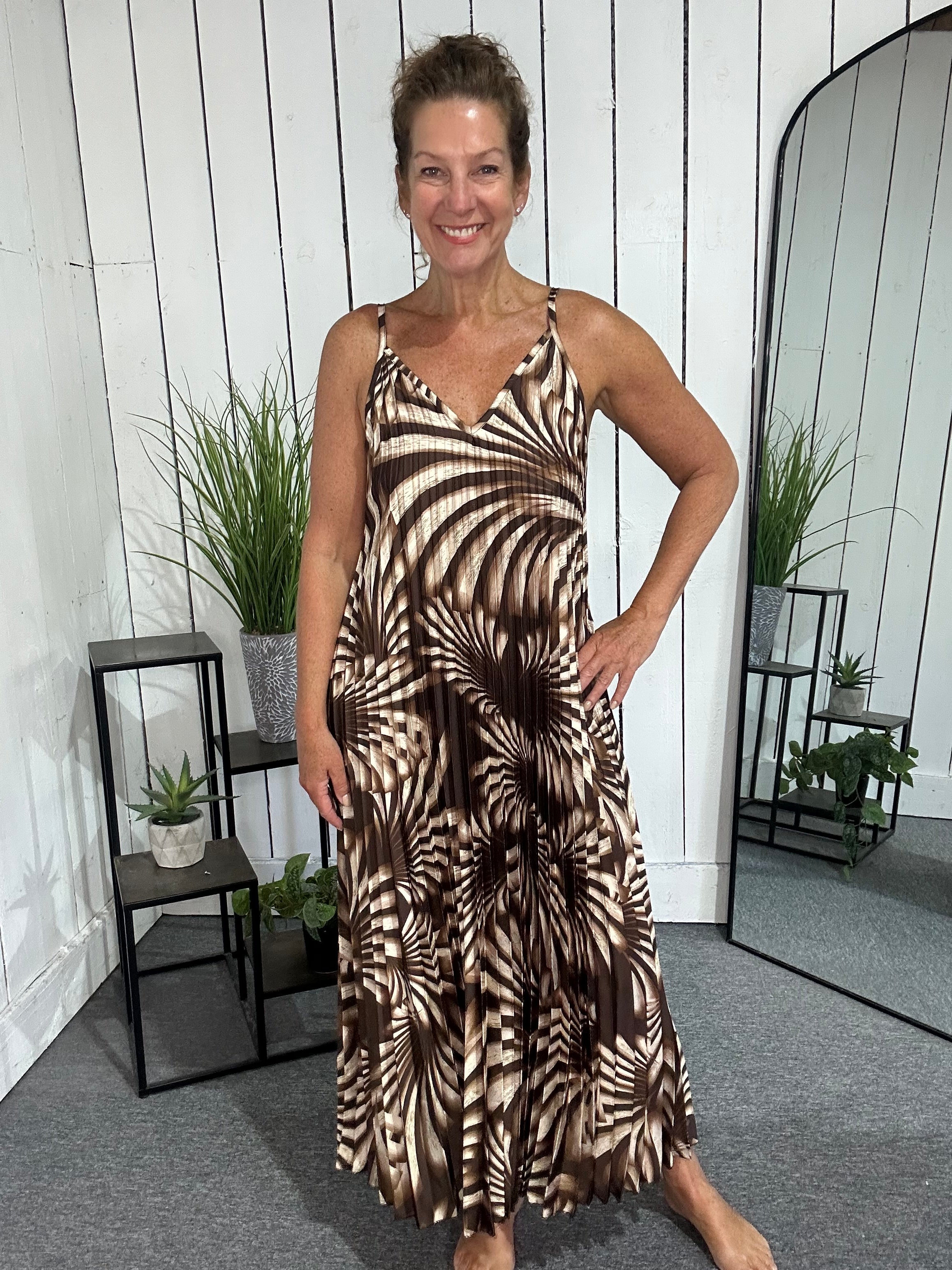 Palm Pleat Dress