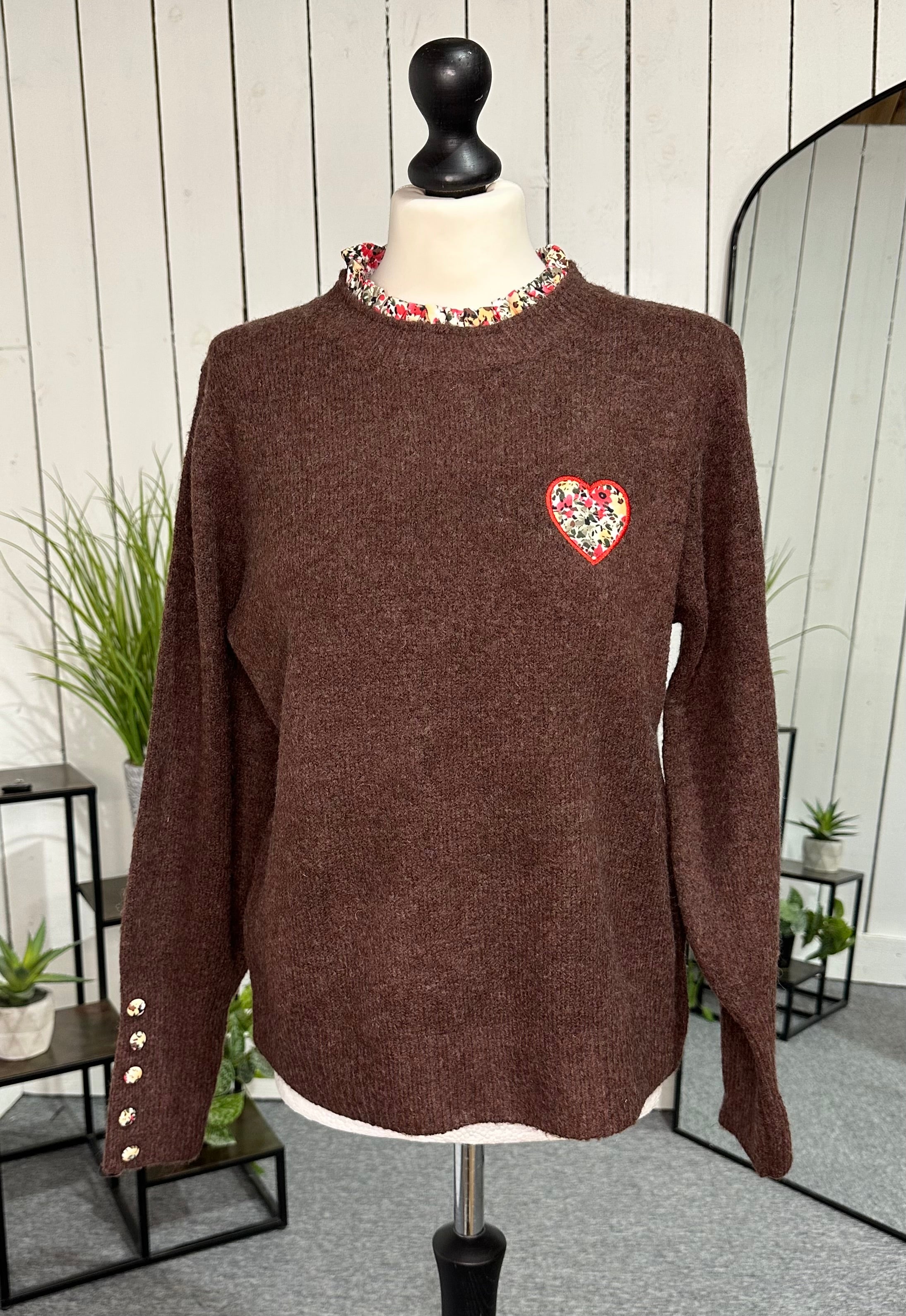 Floral Heart Knit