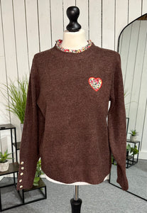 Floral Heart Knit
