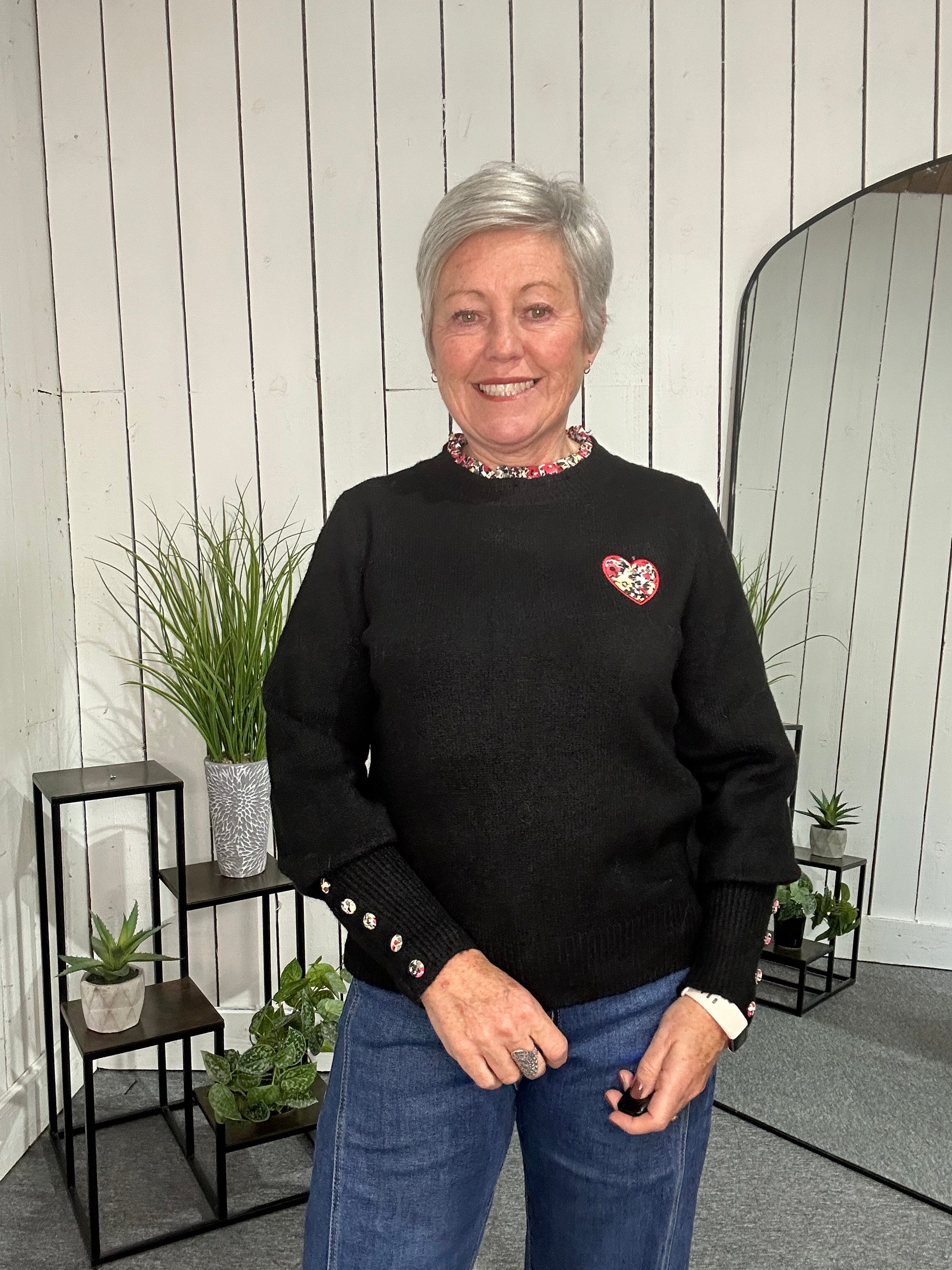 Floral Heart Knit