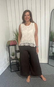Wide Leg Linen Trousers