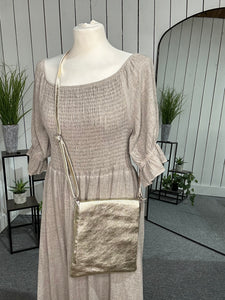 Metallic Messenger Bag