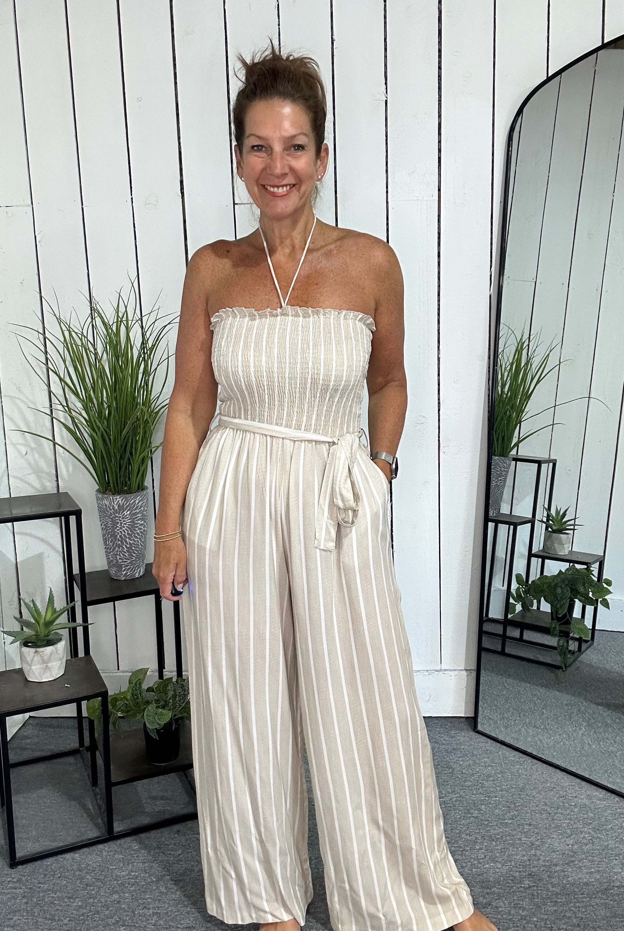 Striped Jumpsuit
