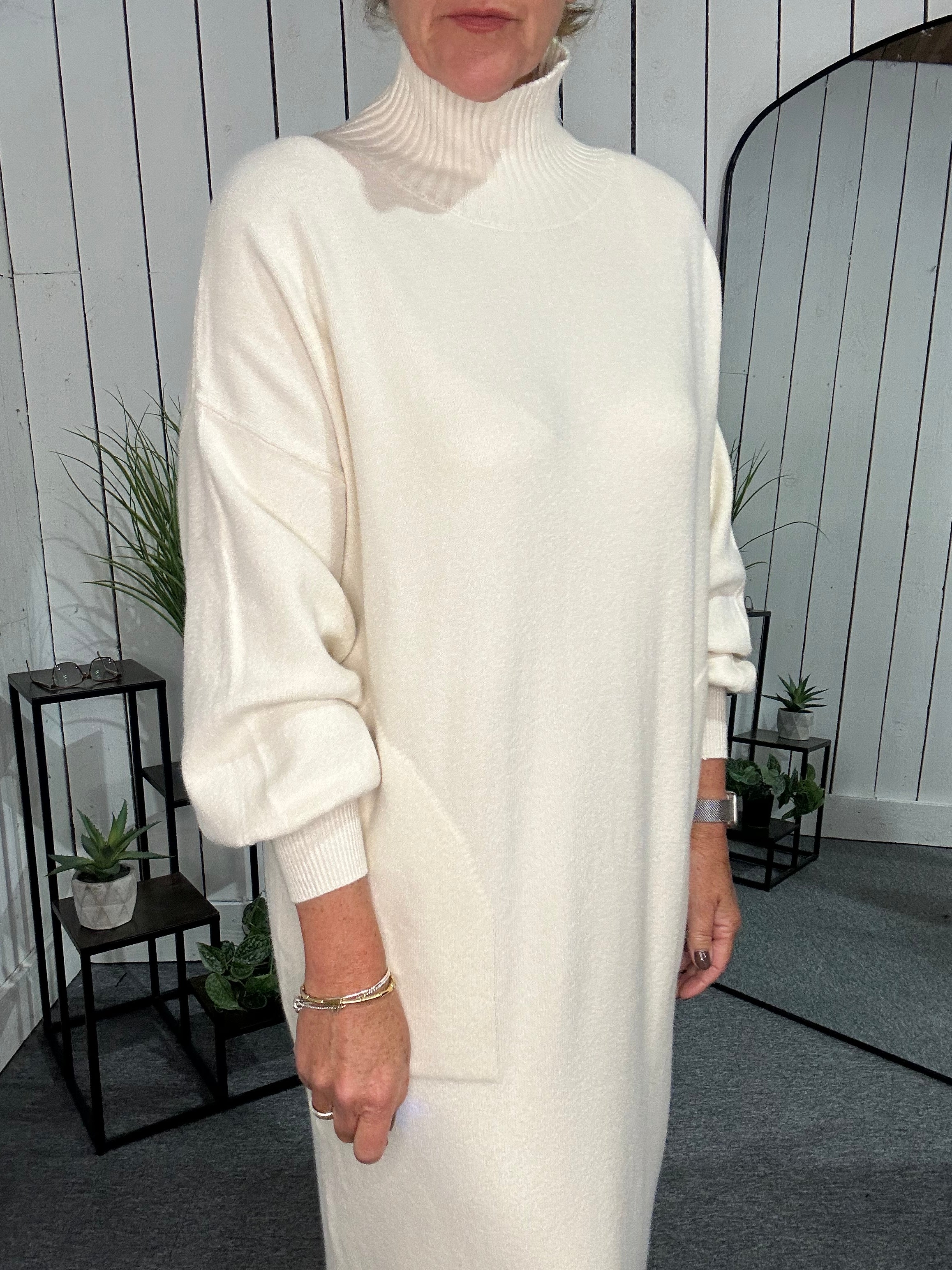 Turtle Neck Knitted Dress