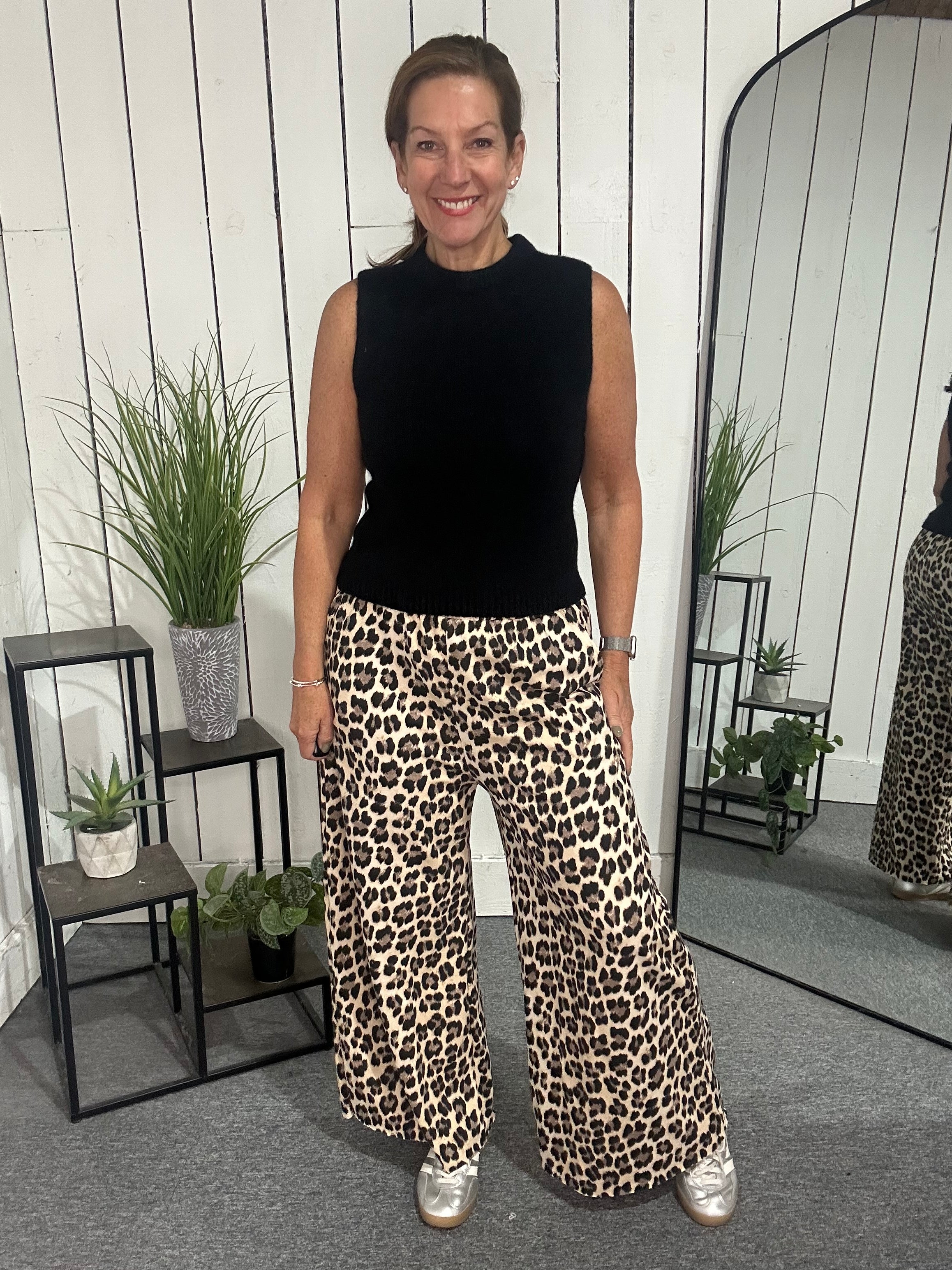 Leopard Wide Leg Joggers