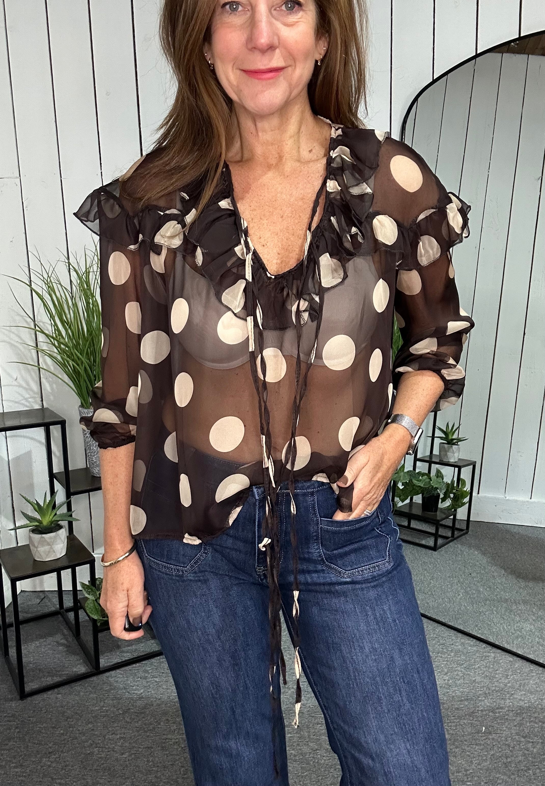 Sheer Spot Blouse