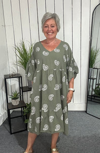 Sat Saver 3/5 Paisley Print Dress