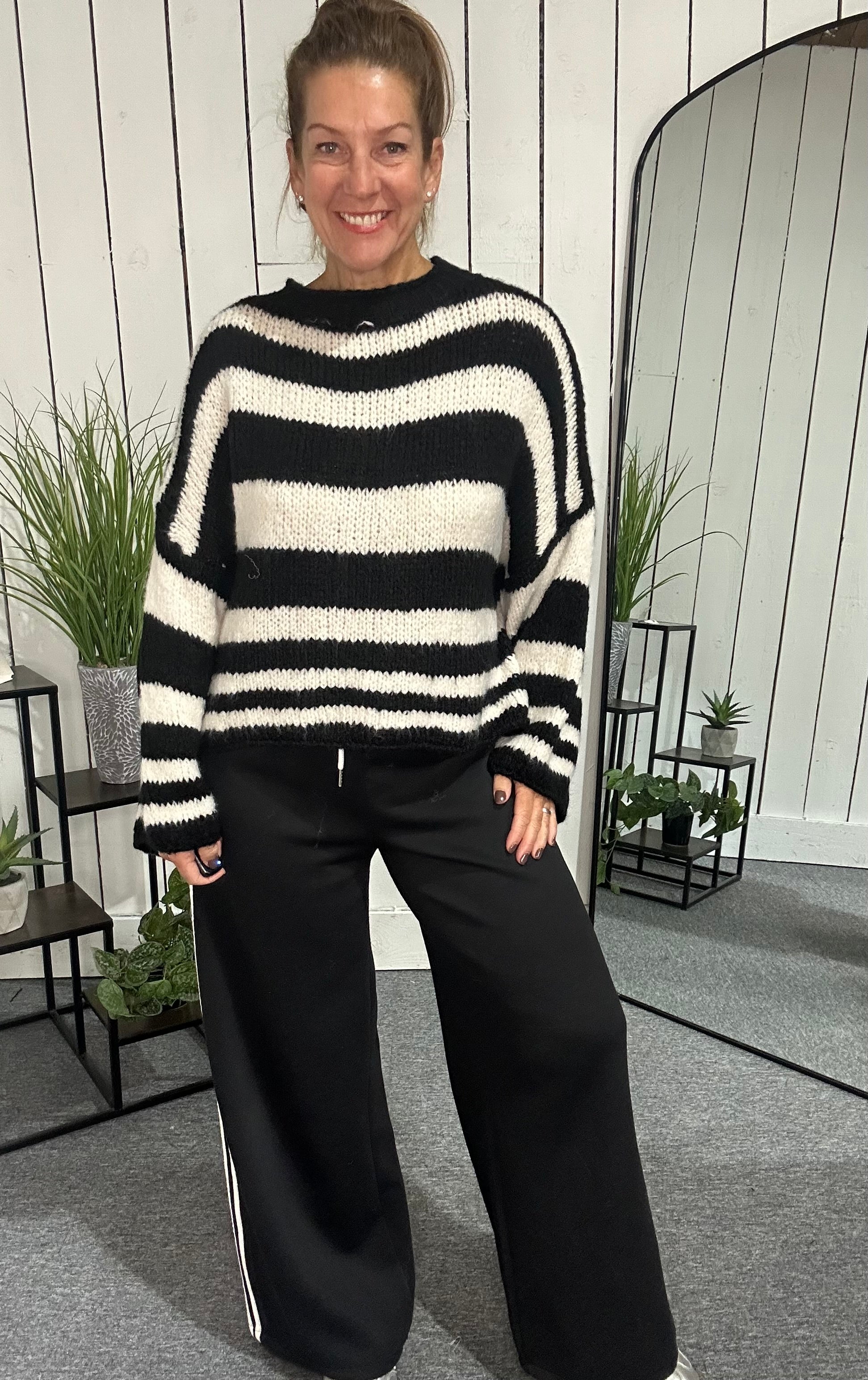 Oversized Striped Knit