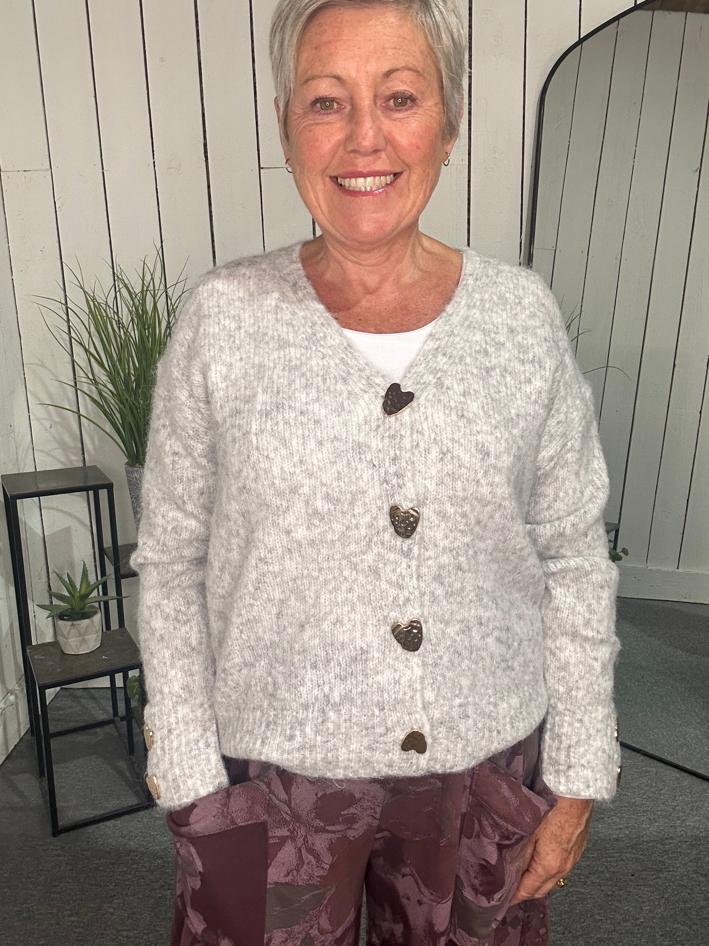 Heart Button Cardigan