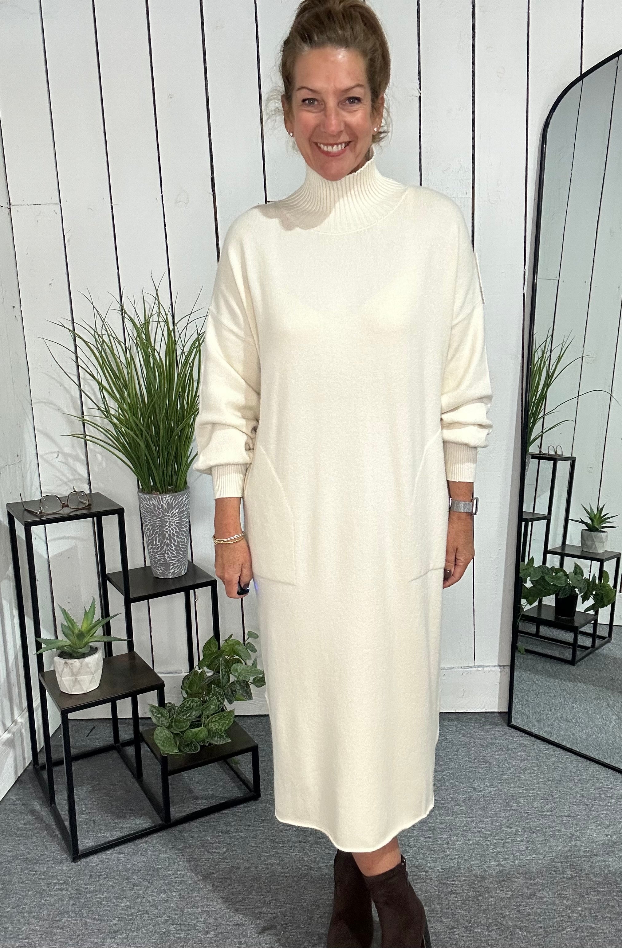 Turtle Neck Knitted Dress