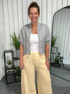 Linen Bomber Jacket