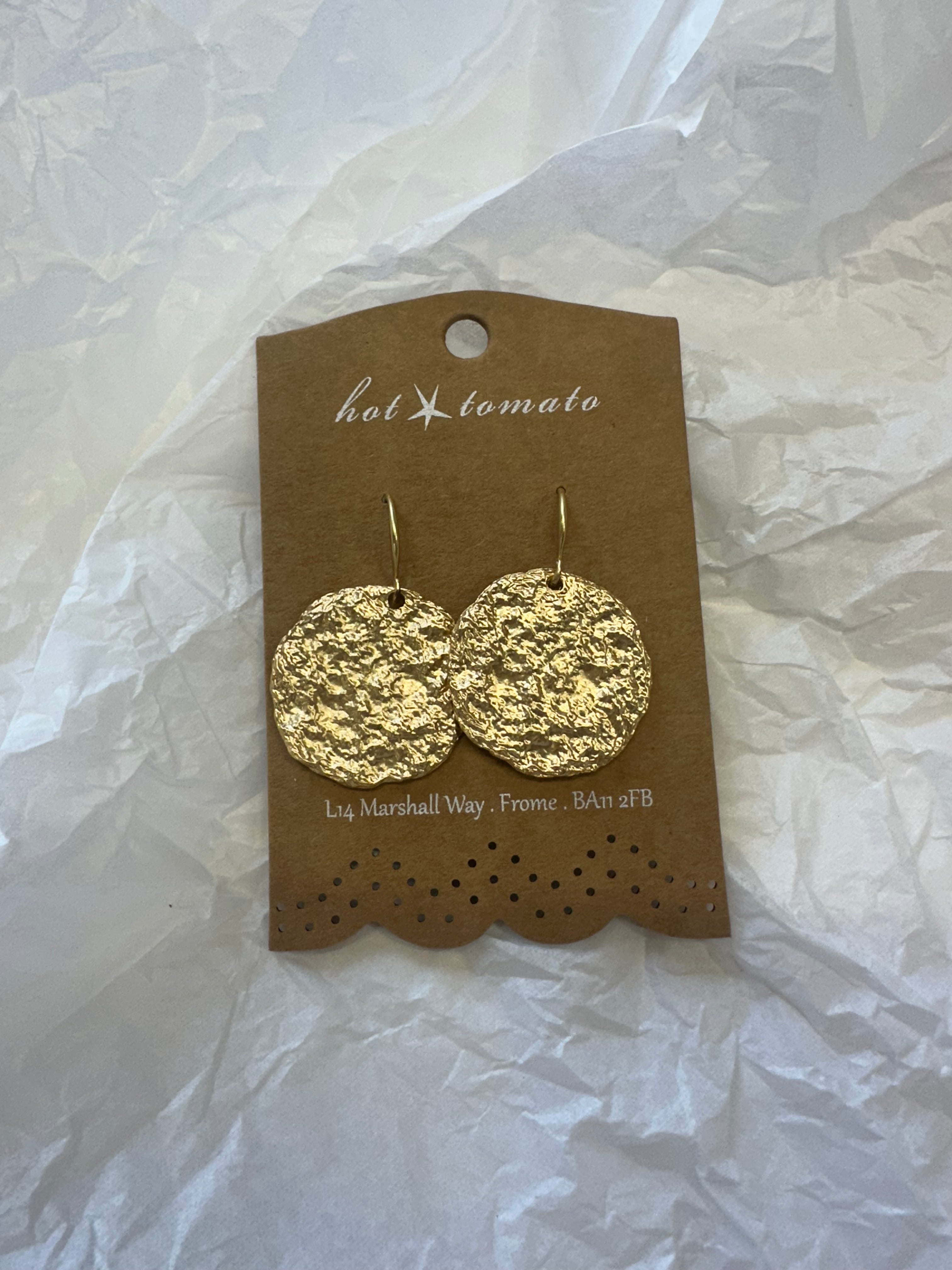 HT Full Moon Gold Earrings