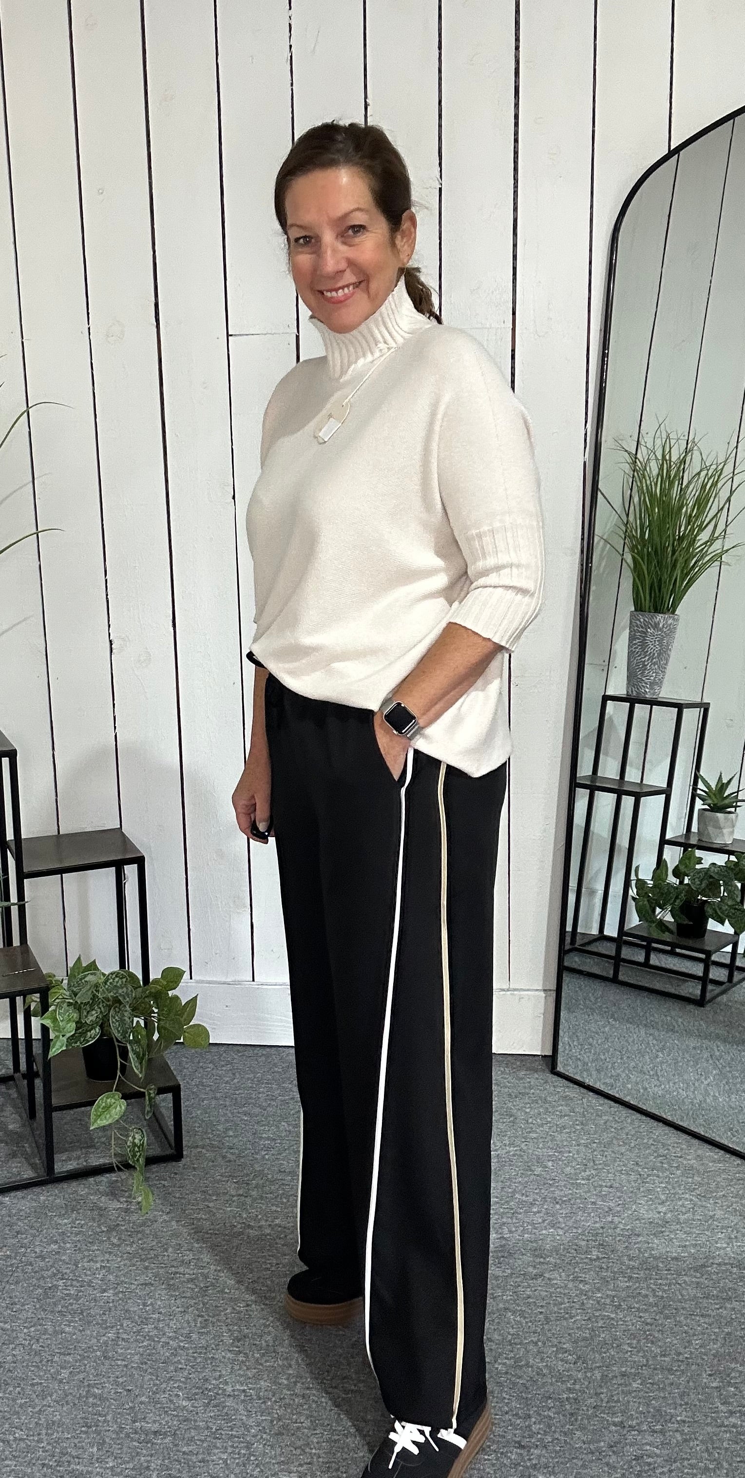 Ribbon Wide Leg Trousers