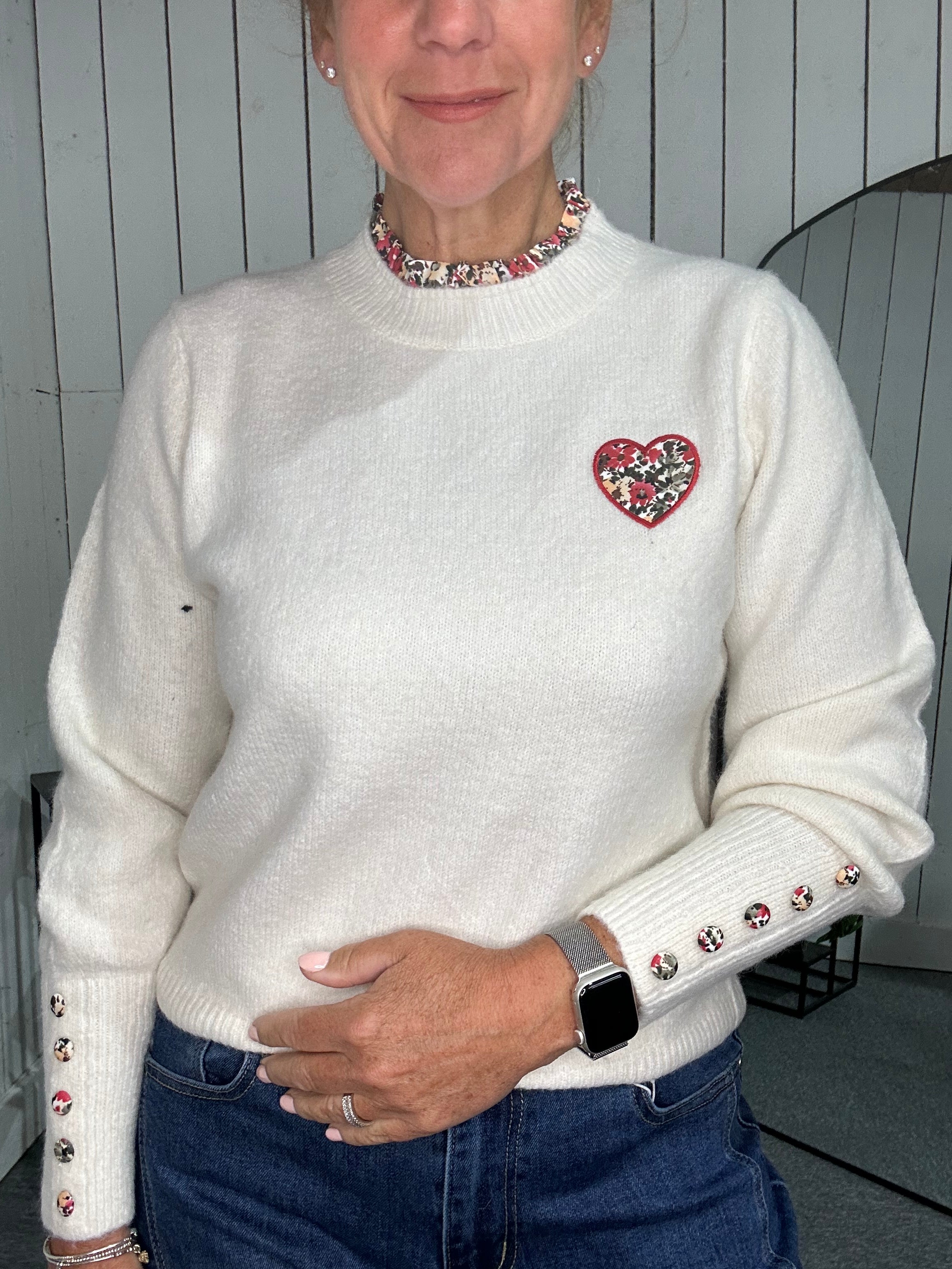 Floral Heart Knit