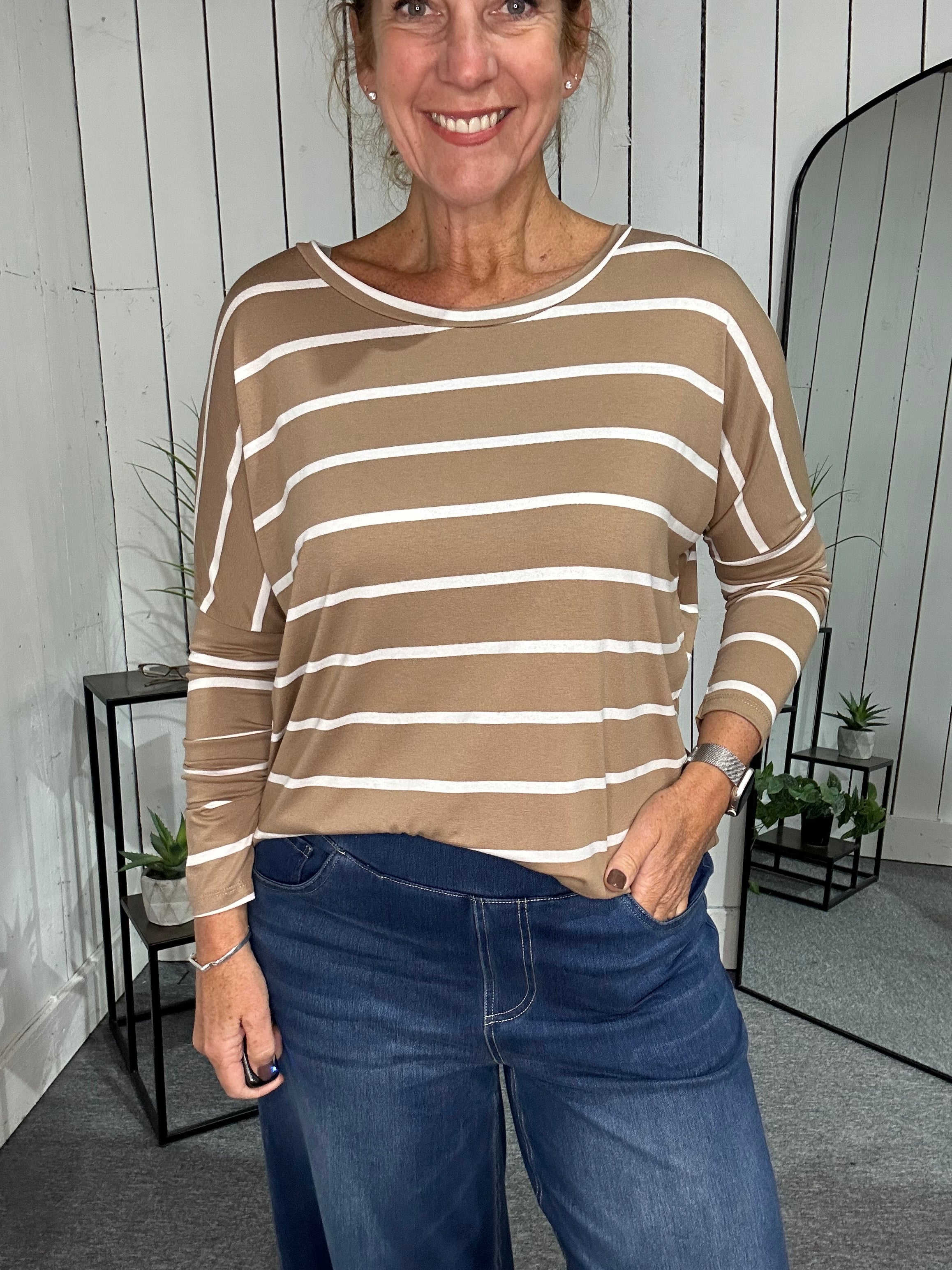 Sat Saver 4/10  Stripe Long Sleeve T