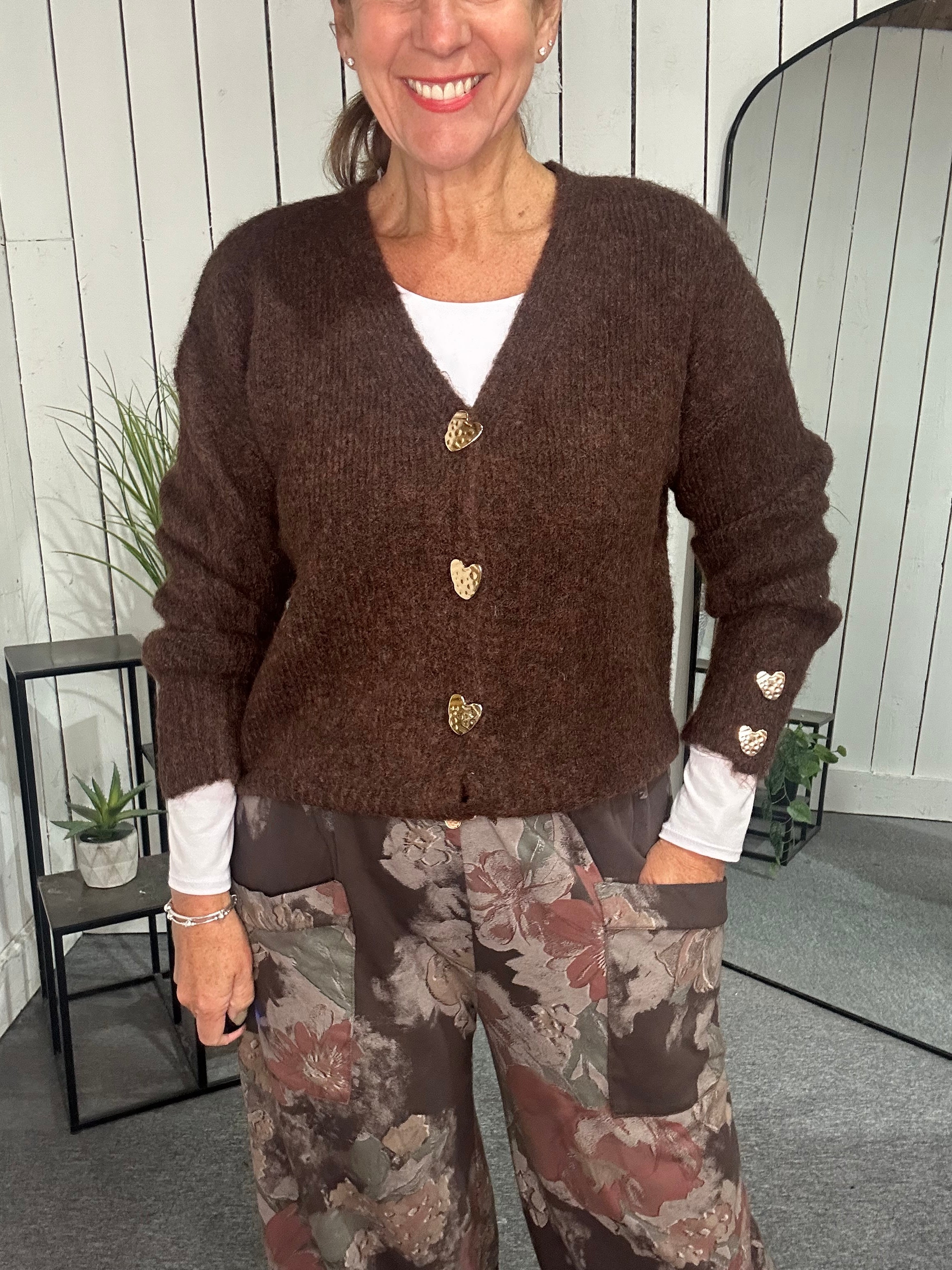 Heart Button Cardigan
