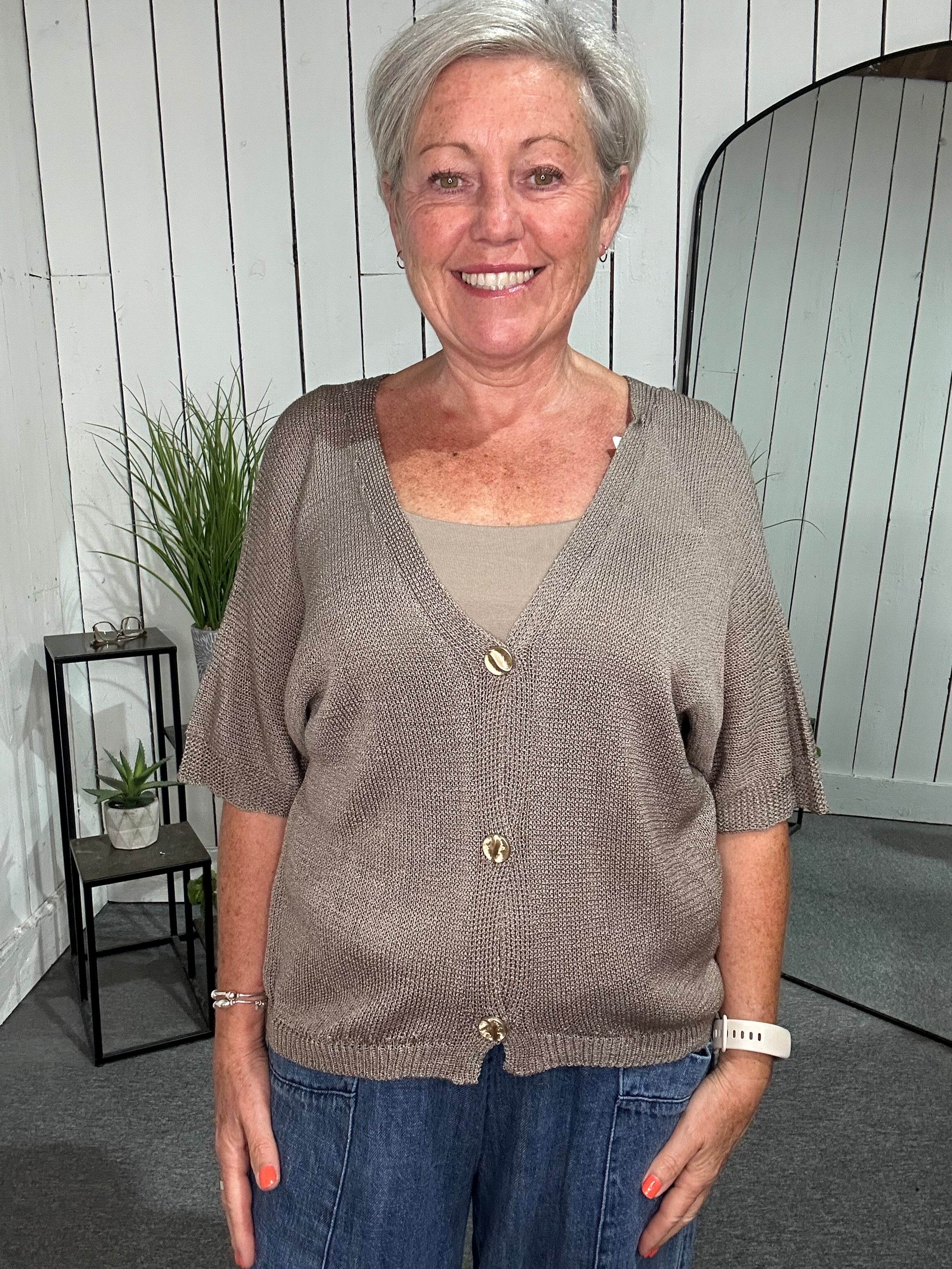 Sat Saver 23/8 Fine Knit Cardigan