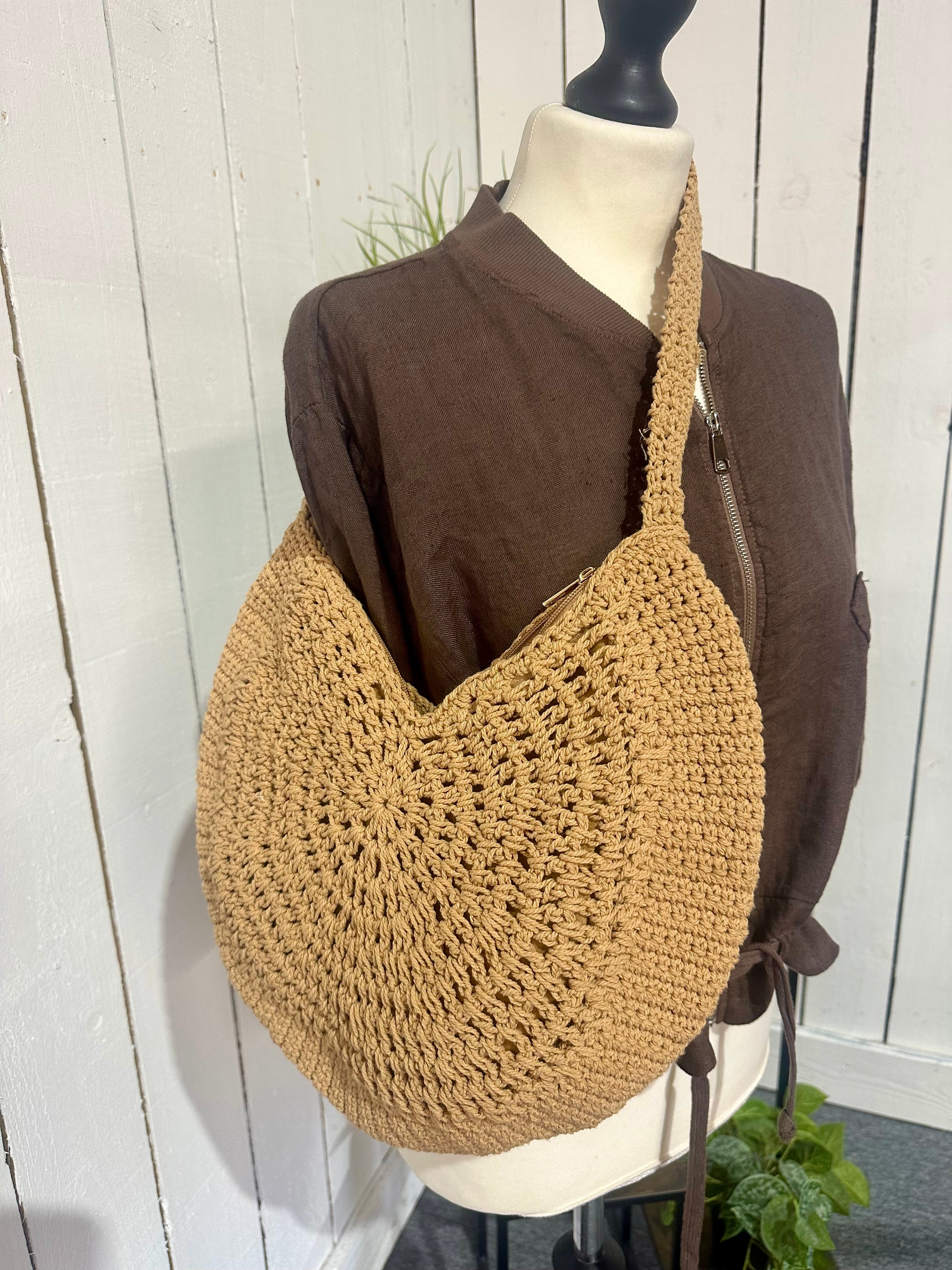 Round Crochet Bag