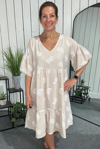Sat Saver 3/5 Paisley Print Dress
