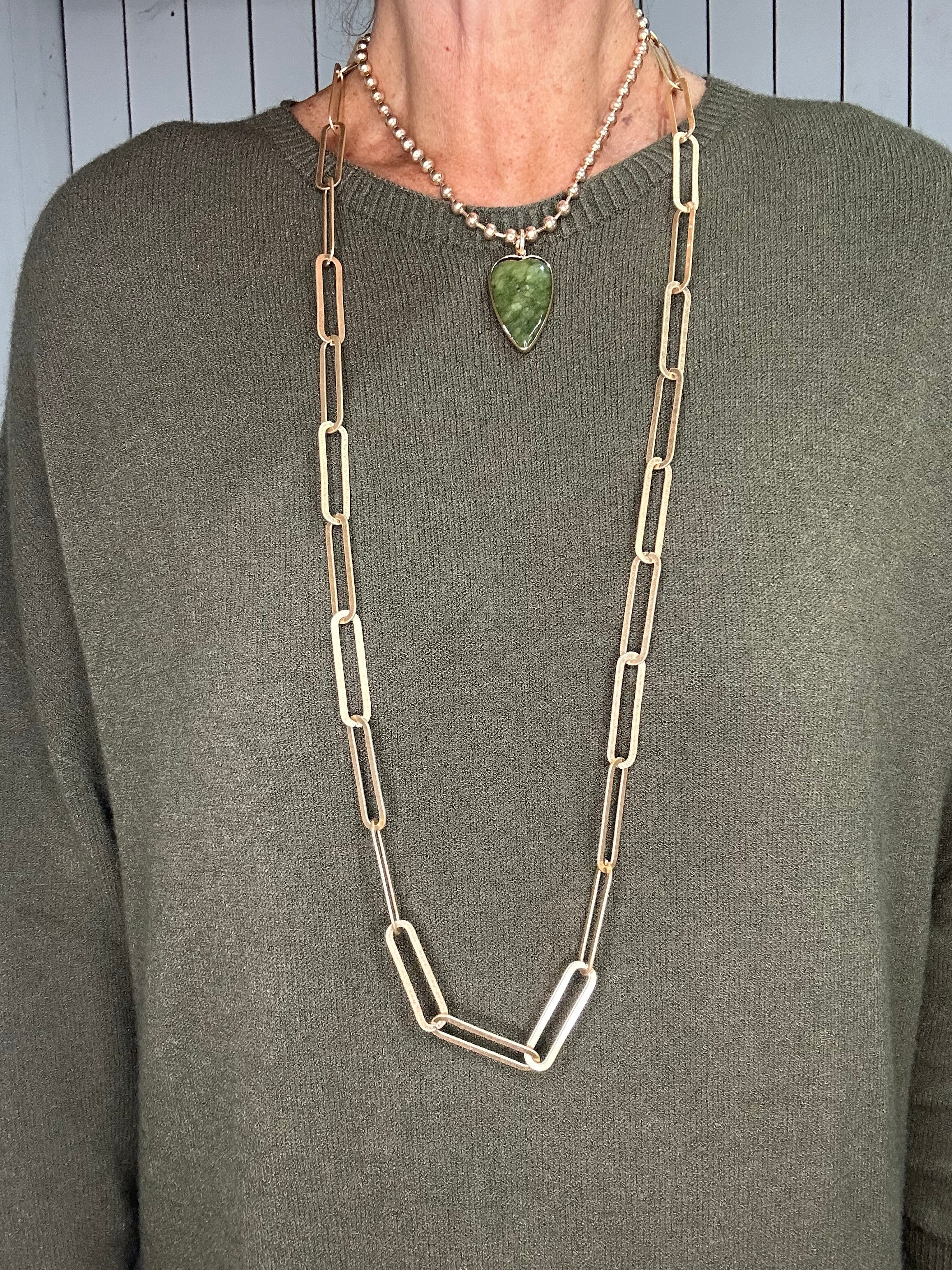 HT Green Heart Necklace