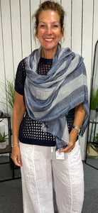 Sat Saver Mixed Stripe Scarf