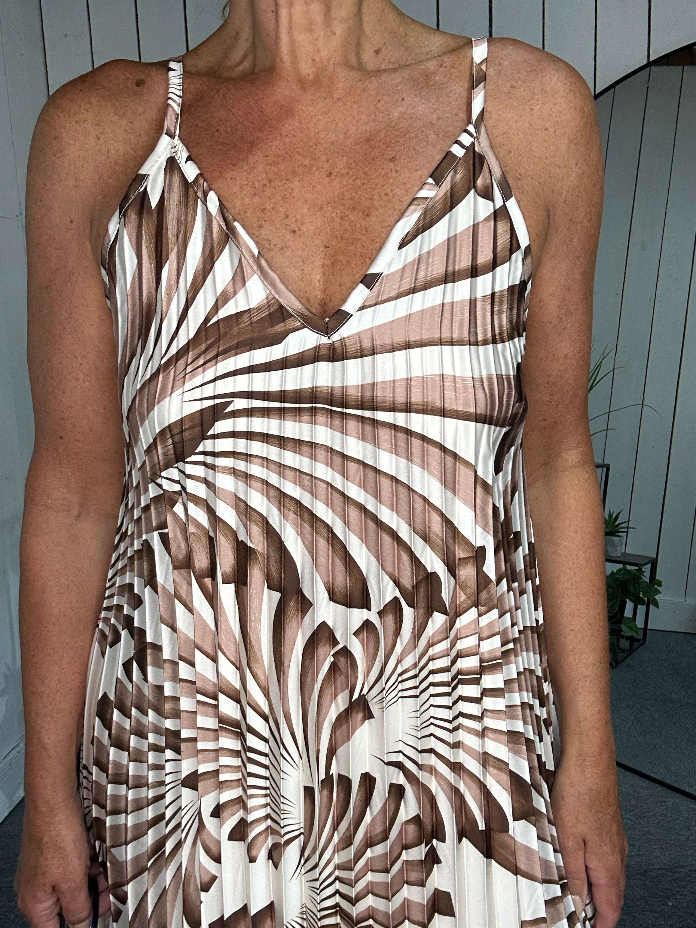 Palm Pleat Dress