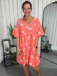 Sat Saver 3/5 Paisley Print Dress