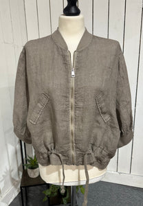 Linen Bomber Jacket