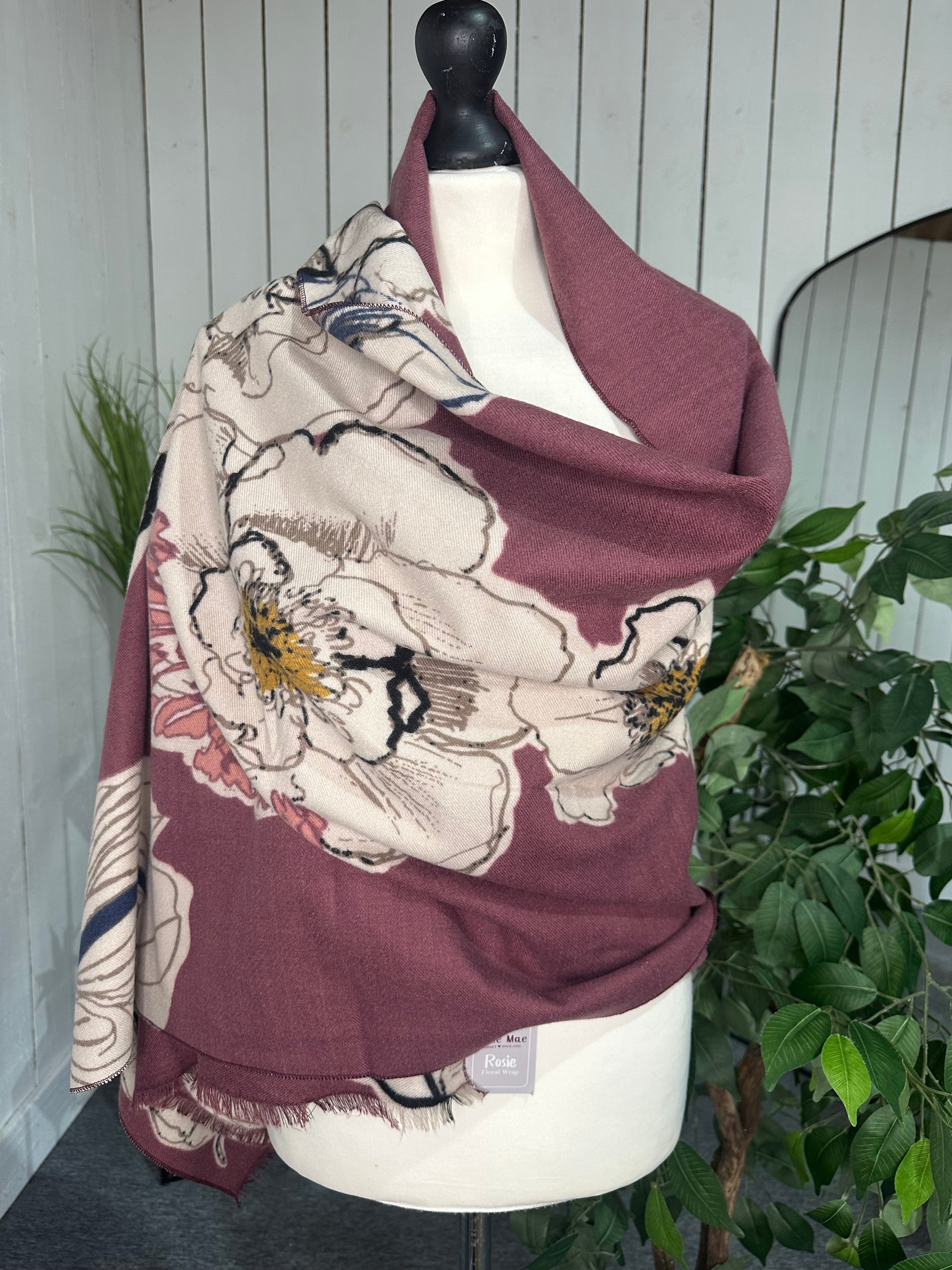 Millie Mae Abstract Flower Scarf