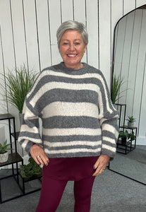Oversized Striped Knit