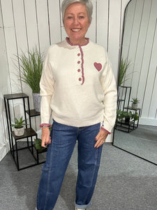Checked Heart Knit