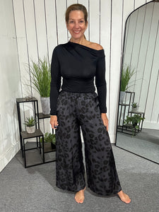 Leopard Satin Trousers