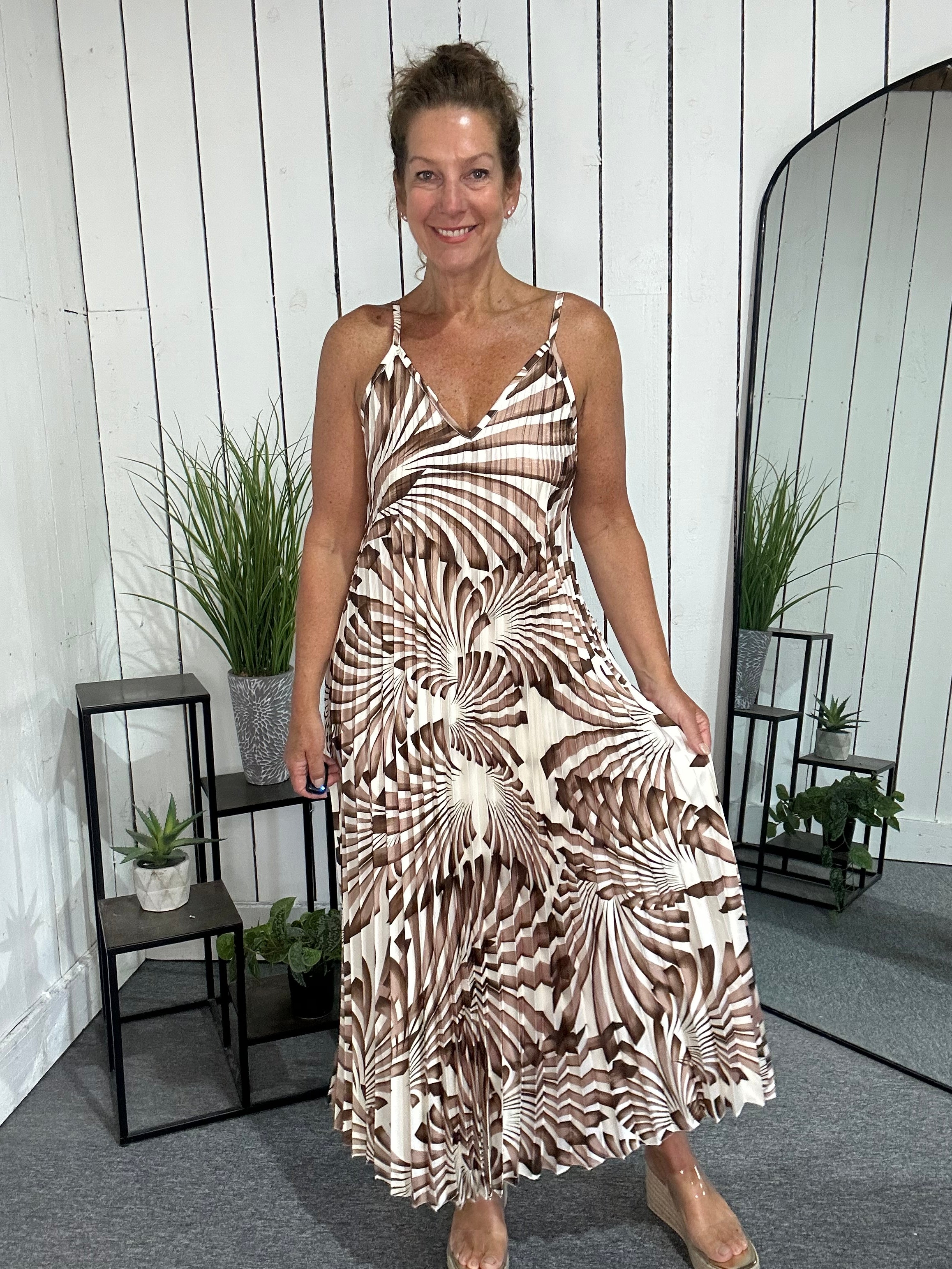 Palm Pleat Dress
