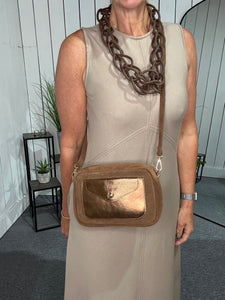 Suede Cross Body Bag