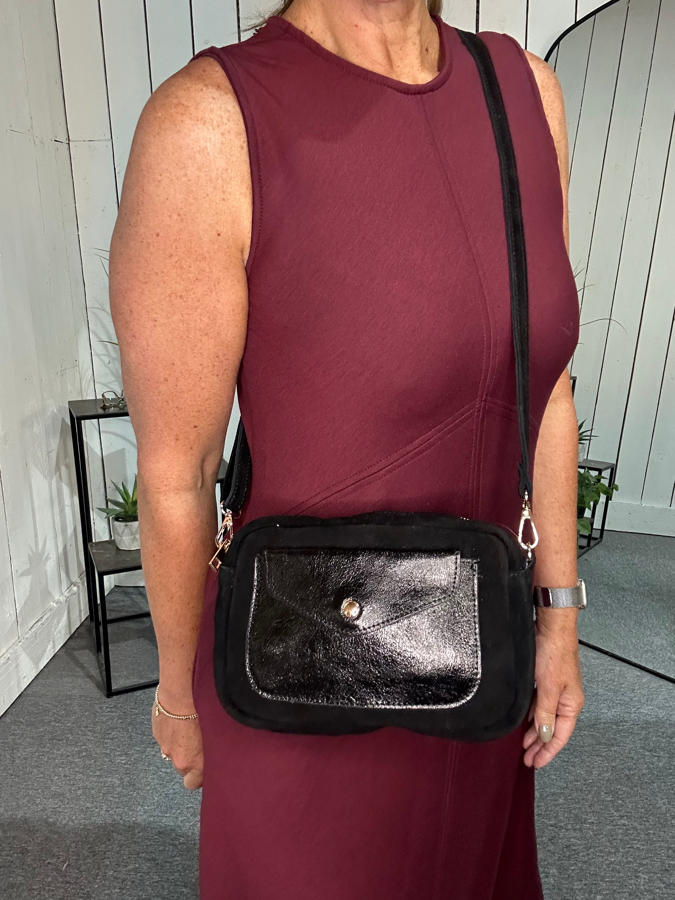 Suede Cross Body Bag
