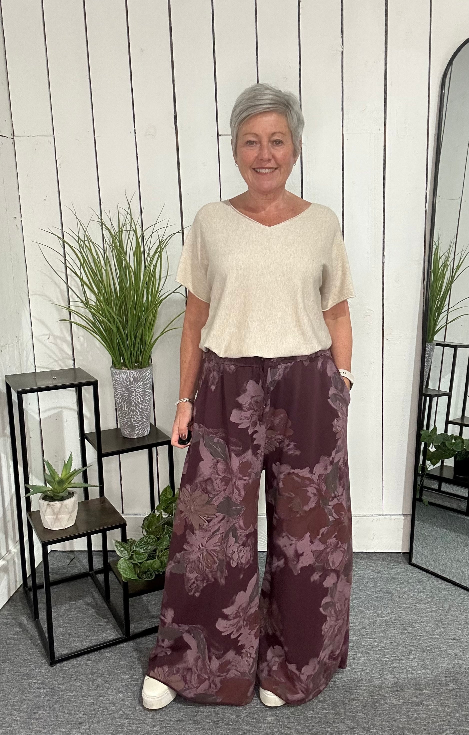 Floral Wide Leg Joggers