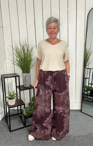 Floral Wide Leg Joggers