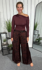 Leopard Satin Trousers