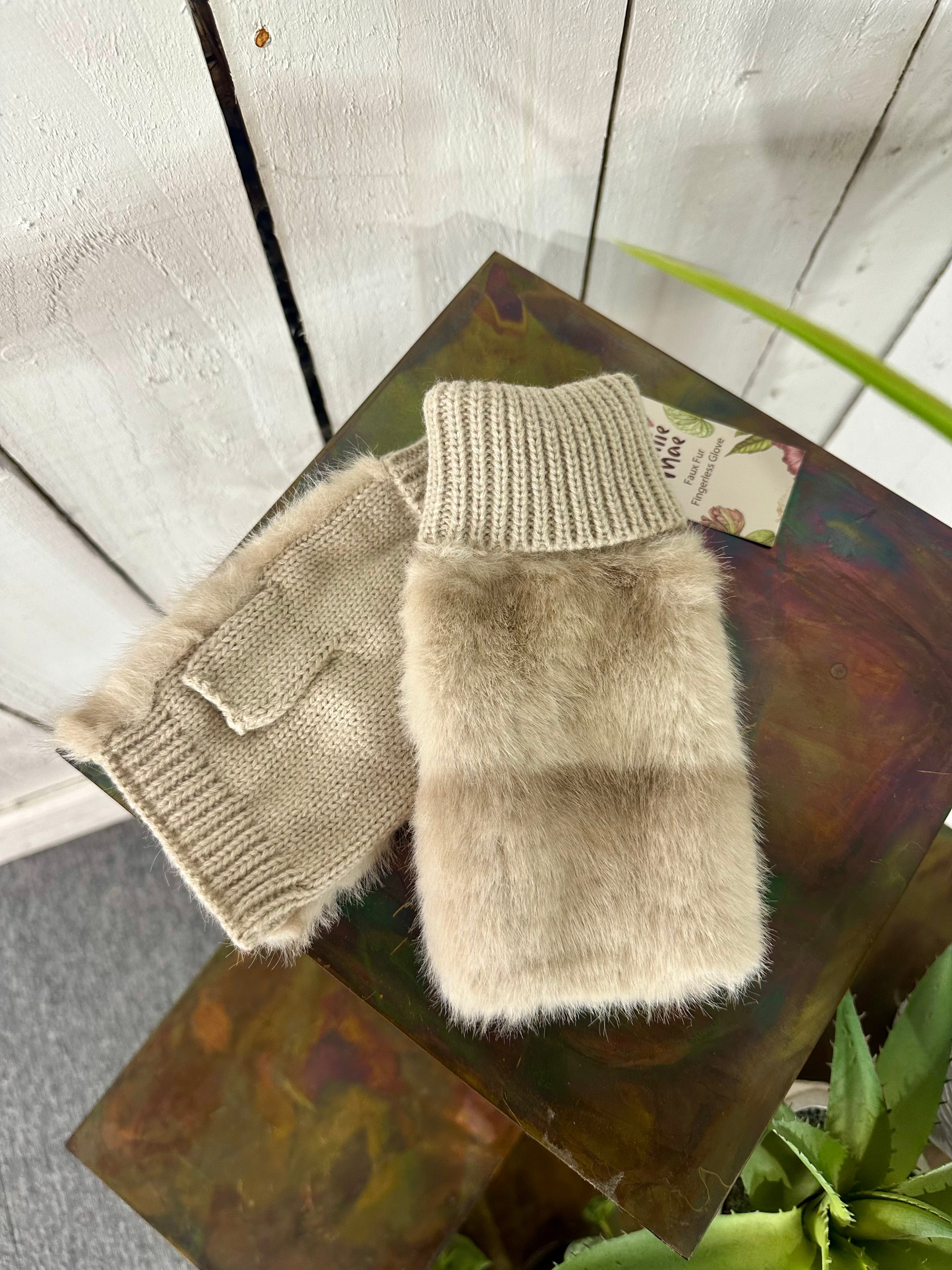 Faux Fur Mitts