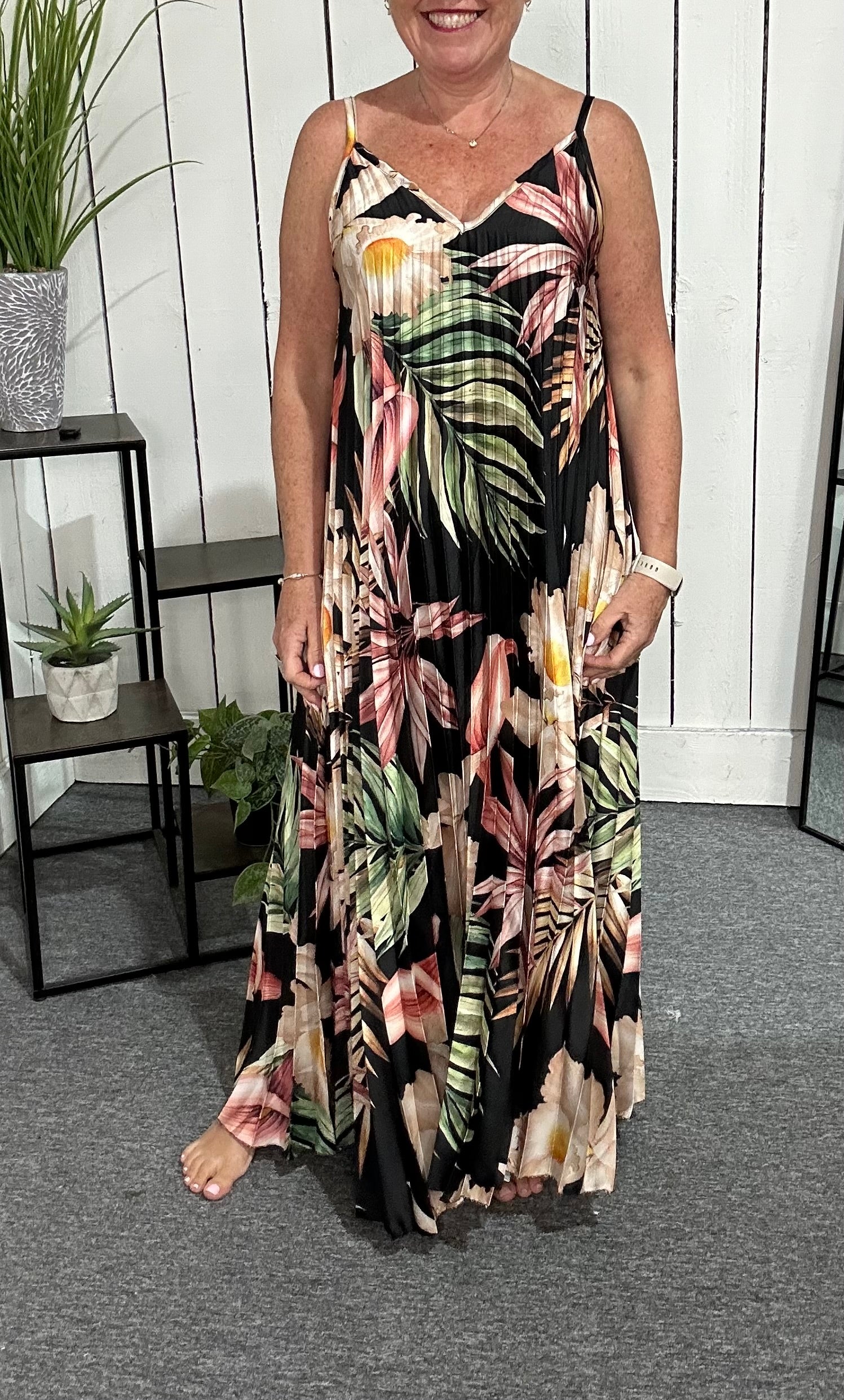 Orient Pleat Dress