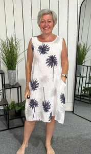 Sat Saver Palm Print Dress