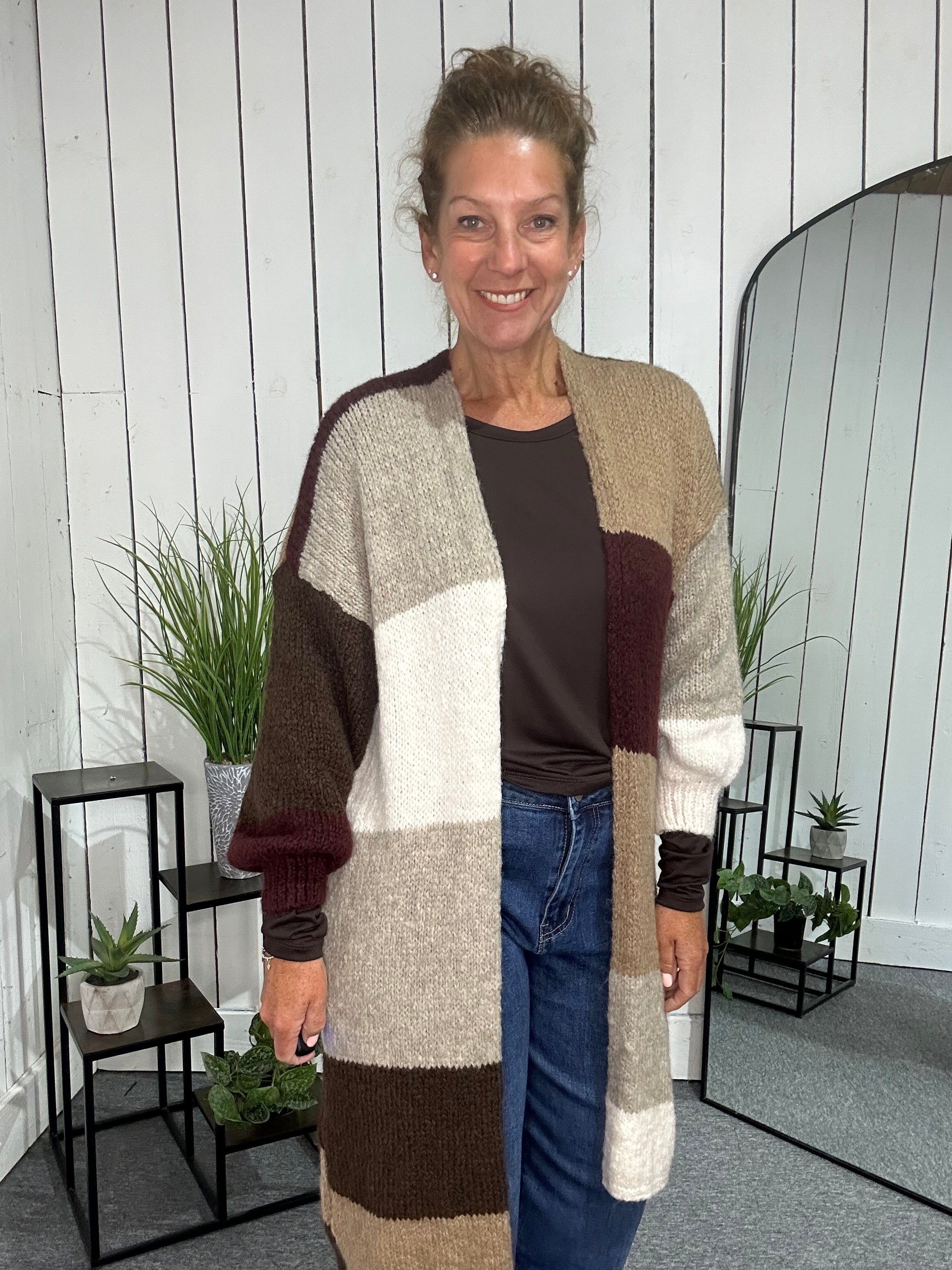 Long Stripe Cardigan