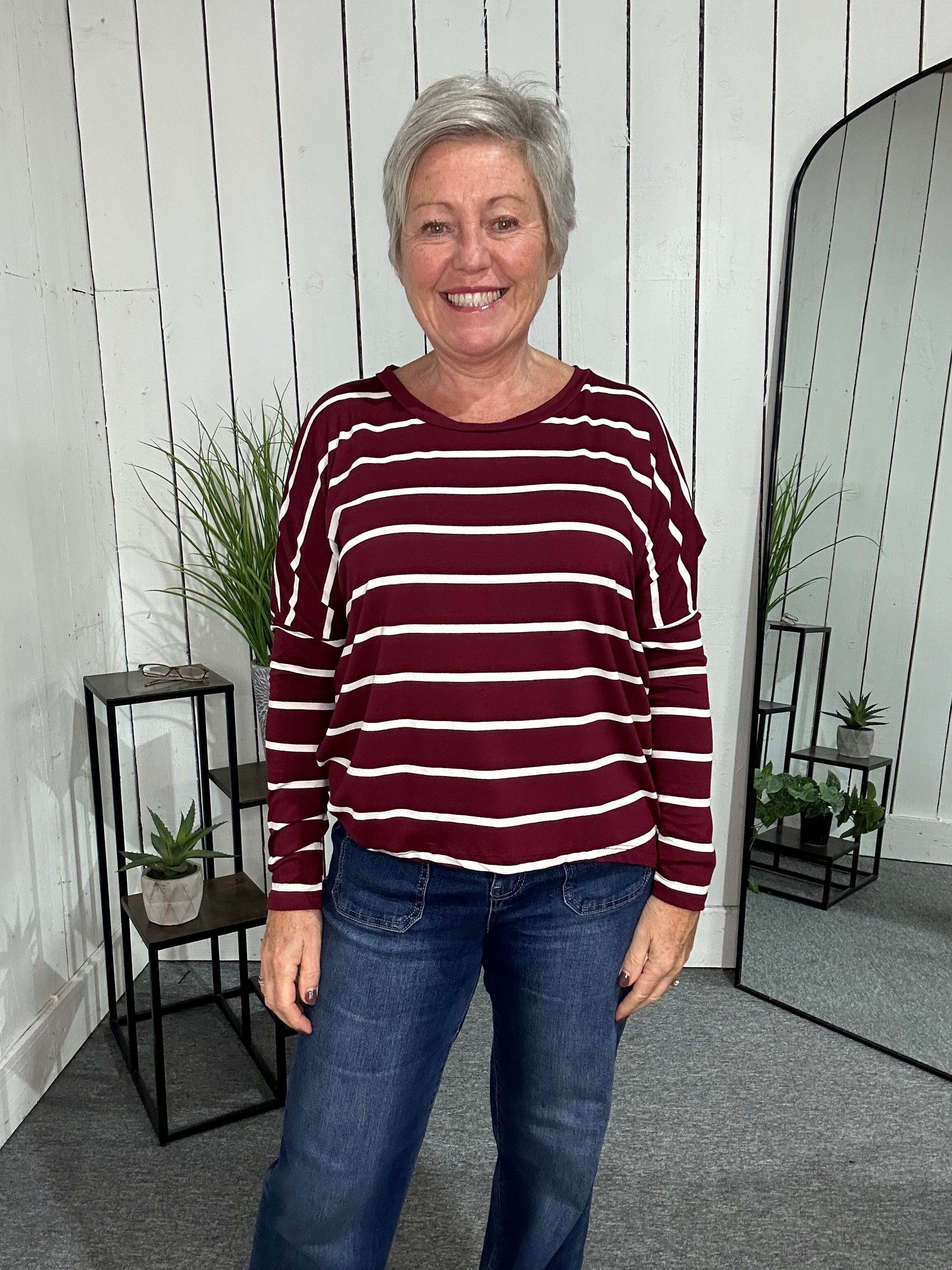 Sat Saver 4/10  Stripe Long Sleeve T