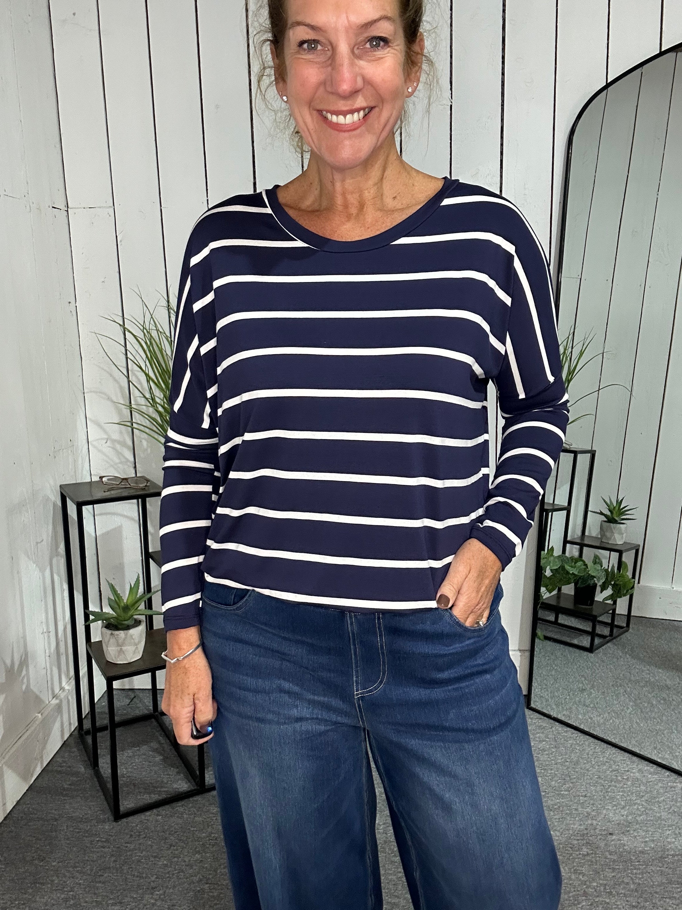 Sat Saver 4/10  Stripe Long Sleeve T